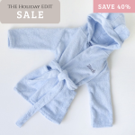 Hooded Bathrobe - Blue (Discount applied at checkout)